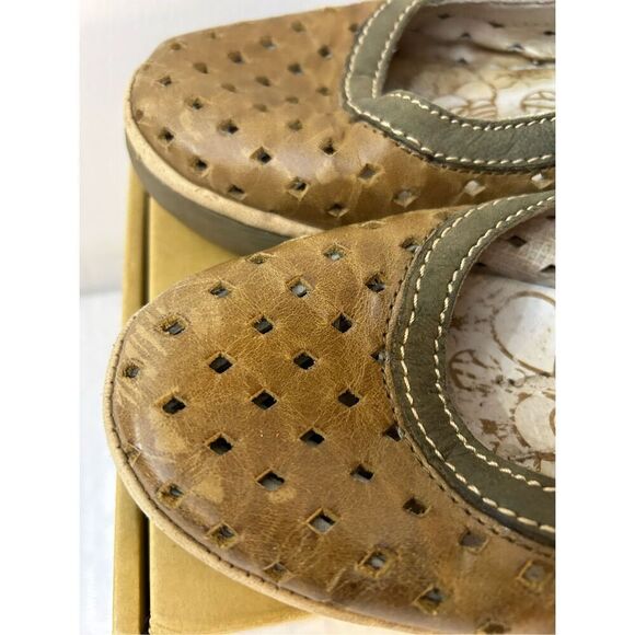 Fly London size 37 wedges brown 7-8 shoes (scuffs) 2.5" heels - Picture 4 of 8